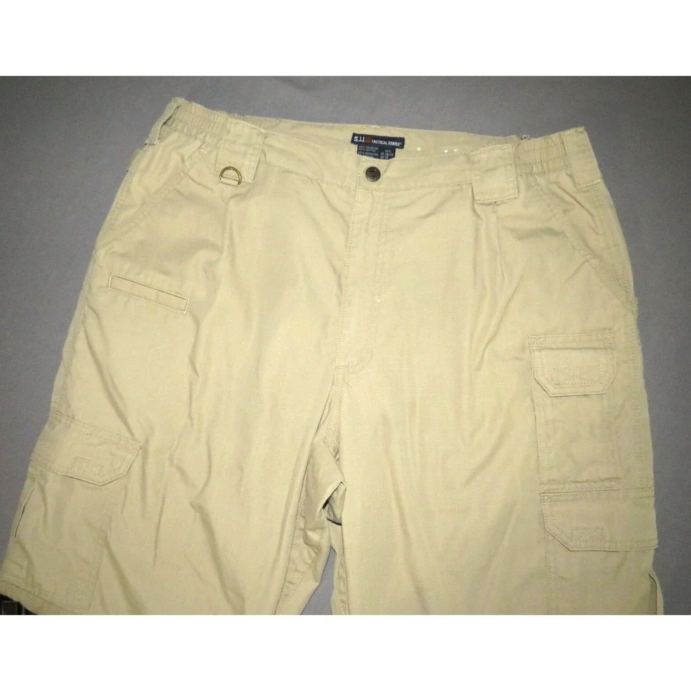 5.11 Tactical Khaki FLEX‎ Waist Poly/Cotton Cargo Work Pants Men's 38 X 34
